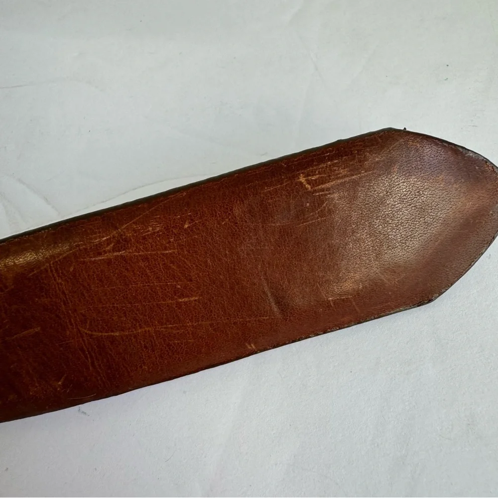 Vintage Y2K Brown Leather Belt‎ Western Boho Womens Large The Ritz Collection